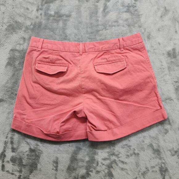 Banana Republic Shorts Womens 6 Pink Sun Blaze We Roll Up Chino Cuffed Preppy - Picture 4 of 14